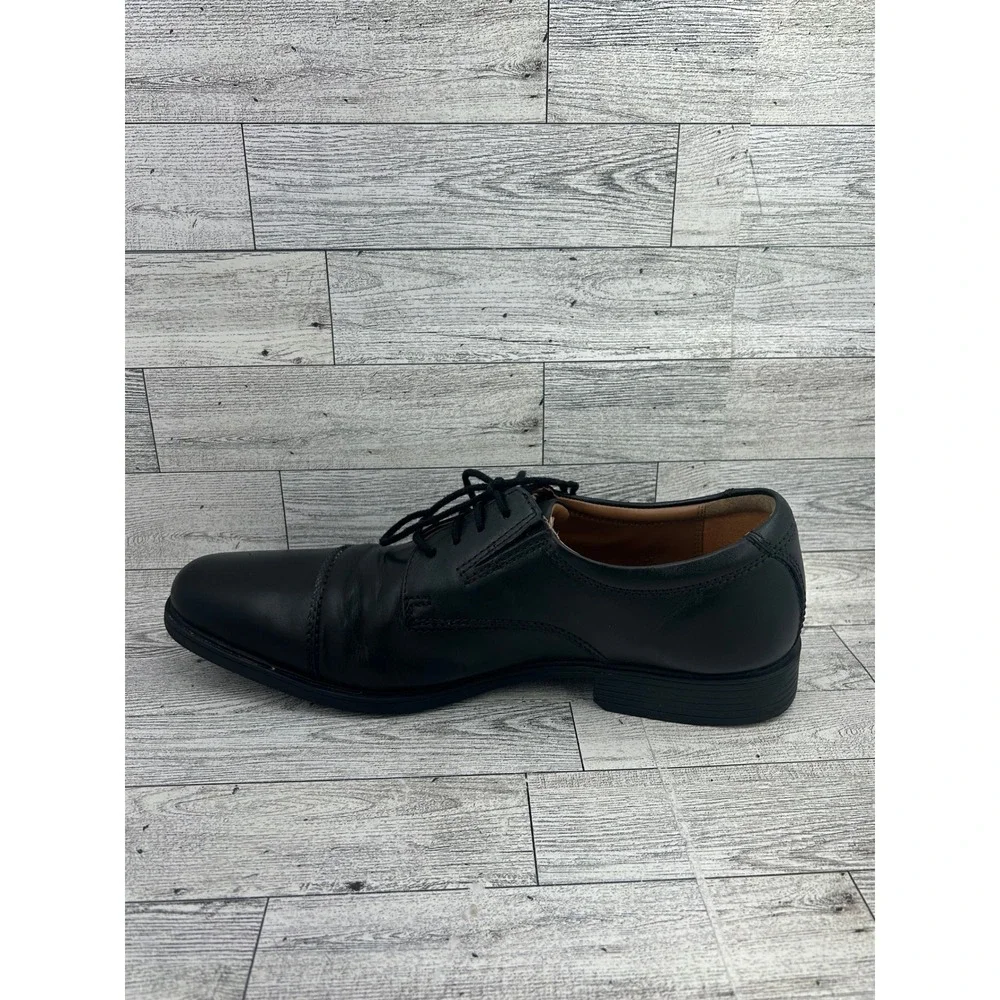 Clarks Whiddon Cap Mens Black Leather Lace Up Oxford Shoes 261103097075 Sz 8.5M‎